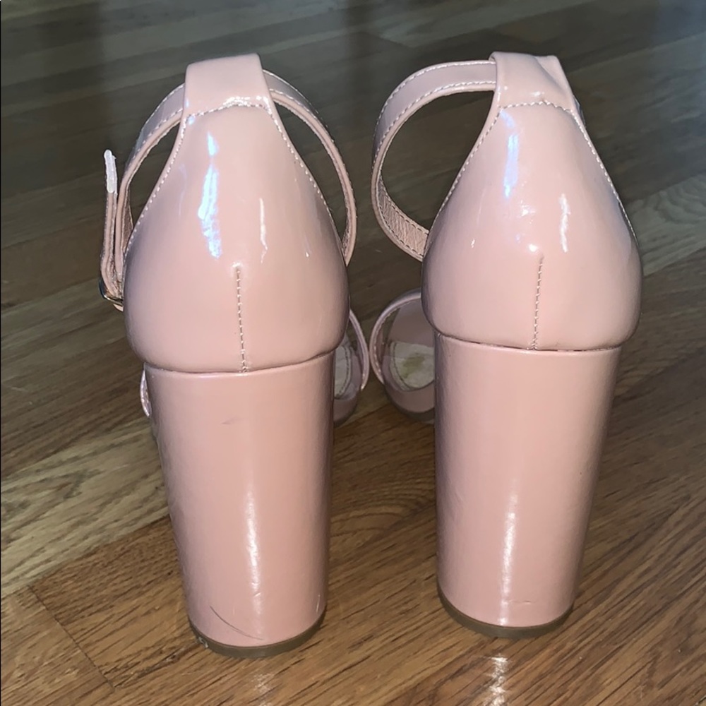 Steve Madden Carrson Blush Leather Block Heels - Picture 3 of 5